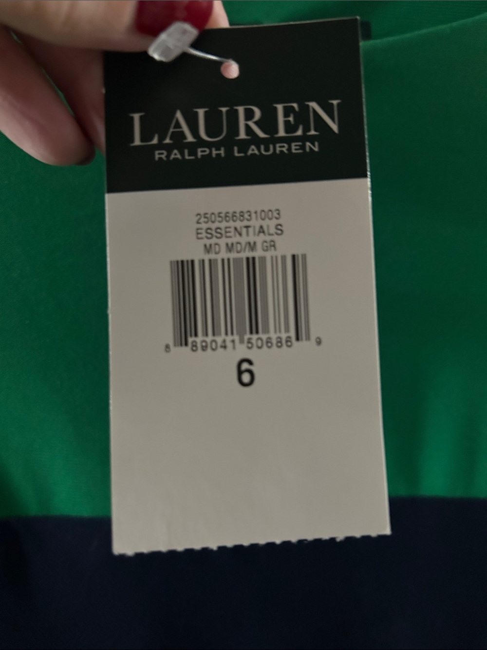 Ralph Lauren Sleeveless Colorblock Sheath Dress in Green and Navy - Picture 2 of 4